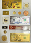 ✯ 12 Piece ESTATE LOT ✯ GOLD SILVER COPPER LOVERS MIXED BARS TOKENS BILLS ✯ b — photo 1