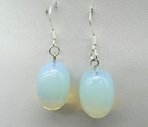 10 Pairs Natural Mixed Stone Egg Oval Reiki Chakra Healing Earrings Jewellery - Picture 11 of 12
