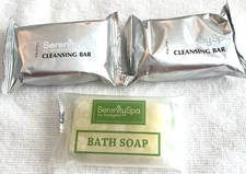 Serenity Spa by Westgate Soap 2 Cleansing Bars 1.76 Oz Each & 1 Bath Soap NIP