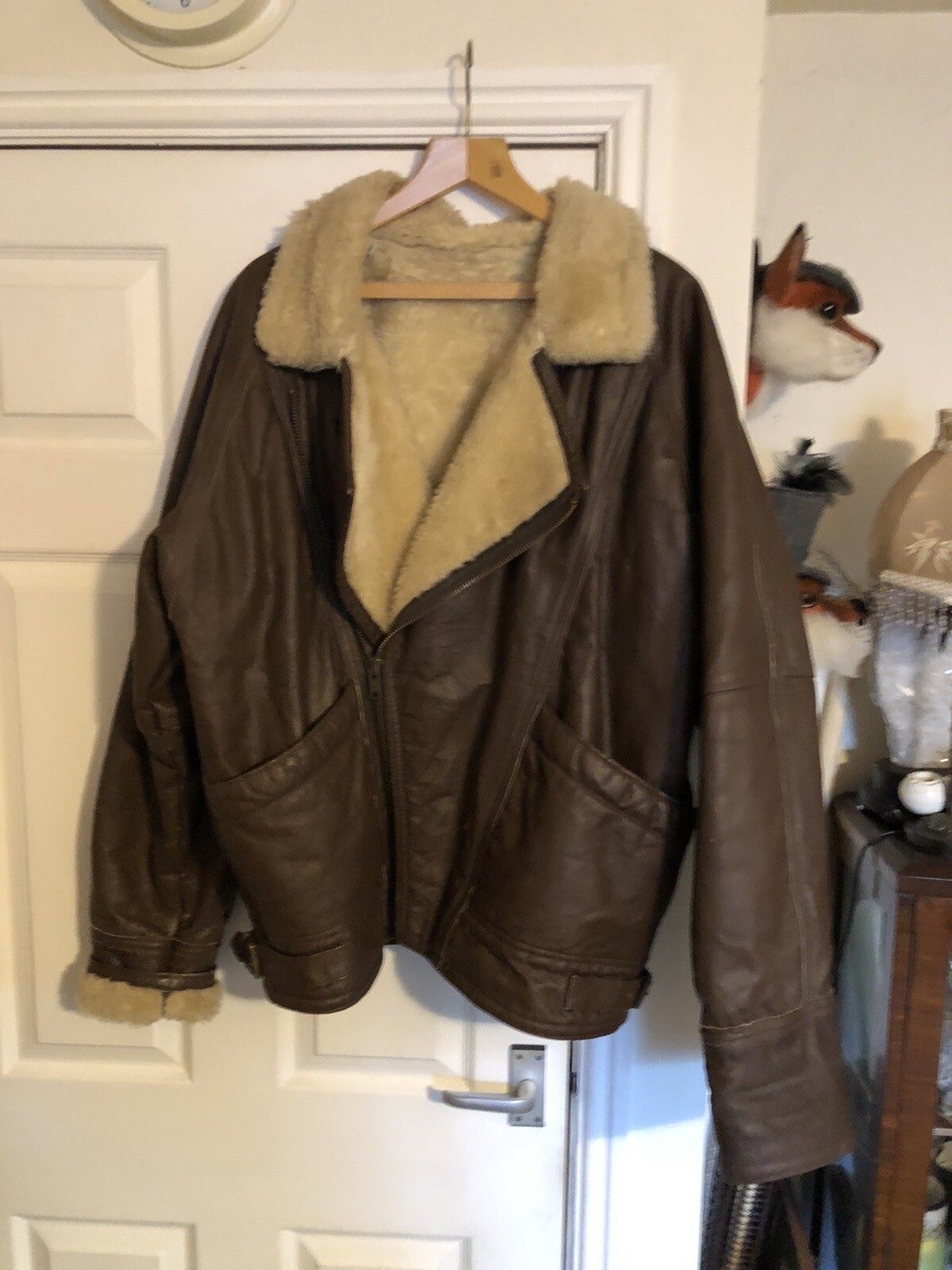 mens leather flying jacket xxl eBay