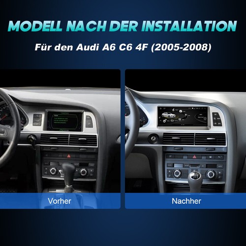 8.8" 8+64G Android Carplay Für Audi A6 C6 4F MMI2G 05-09 Navi mit Glasfaserbox - Afbeelding 8 van 15