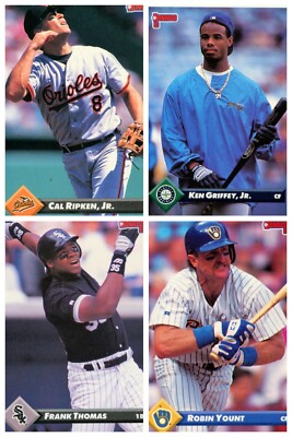 1993 Topps /Donruss/Upper Deck Baseball Singles - Actual Scans of Cards You Pick