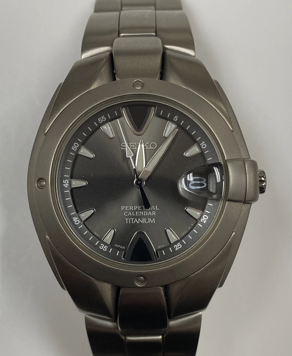 Seiko titanium perpetual calendar watch new arrivals
