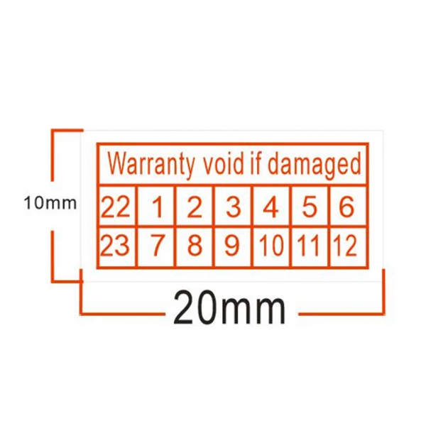 84 pezzi etichette adesive antieffrazione e antimanomissione - 10x20mm