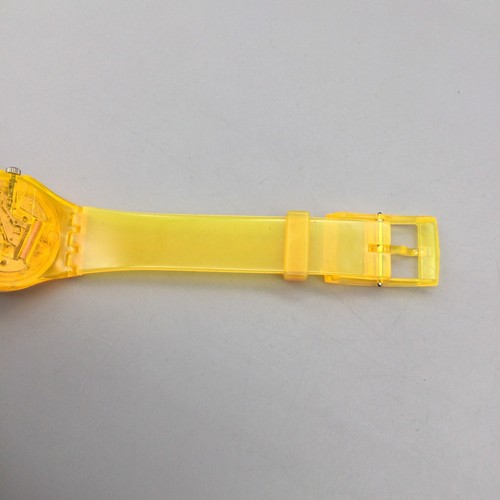 Swatch Water Queen Watch Women 25mm Yellow Swiss Made in Box New Battery - Picture 10 of 14