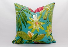 Floral Pillow Cover, Blue pillow, Green pillow, Throw Pillow, Design Pillow