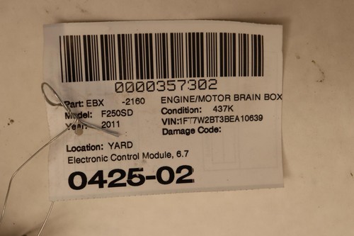 2011-2012 FORD F250 SD 6.7L DIESEL ECM GNEIN COMPUTER CONTROL MODULE UNIT OEM - Picture 11 of 11