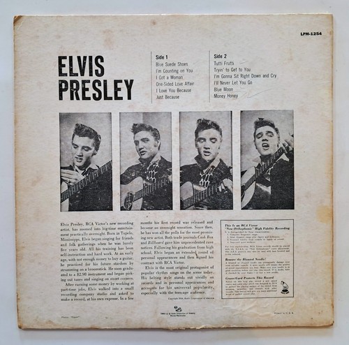 ELVIS PRESLEY, Debut LP, LPM-1254,(1956) RIGID VINYL, W/EXTRAS & Free Shipping - Picture 4 of 17