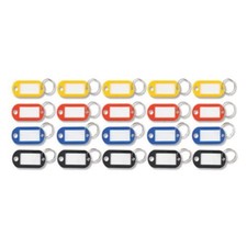 Ace Office KEY98007 Key Tags Label Window, 0.88 X 0.19 X 2, Assorted, 20/pack