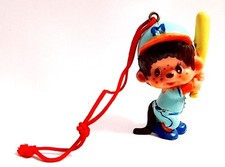 Moncicci Kiki Monchichi 1979 Sekiguchi mini pvc figure pendant baseball
