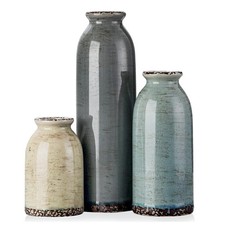 -Ceramic Flower Vase Set of 3, Pottery Decorative Vases for Modern Farmhouse,...
