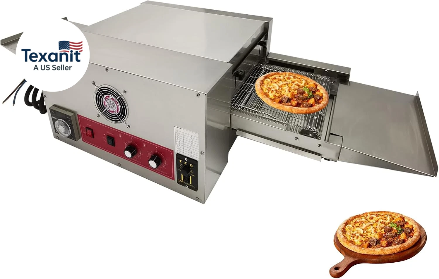 Pizza Baking Oven Commercial Countertop Pizza Oven 12" Belt Reversible Conveyor
Opens in a new windo