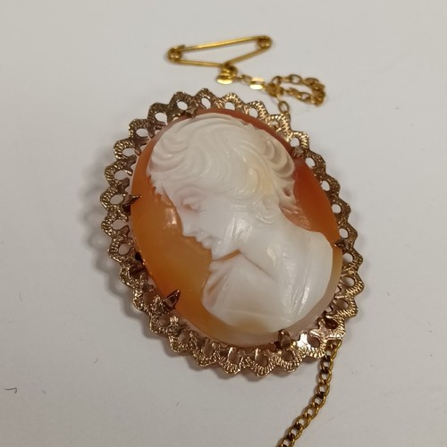 9ct Gold Cameo Brooch 375 Hallmarked Fine Jewellery 6.1g Vintage | Preloved - Picture 20 of 22