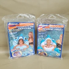 Banzai Shark & Dolphin Swim Ring 42" Tube Float Inflatable Play Pool Party