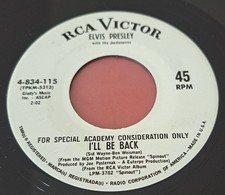 Elvis 45 A Special Academy ...  I LL BE BACK ...