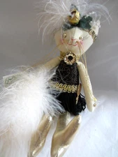 Handcrafted Treasures Mistletoes By Lia Kitty Cat Fifi La Femme USA 7" Glamor