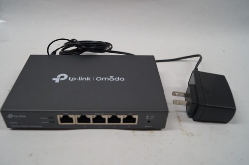 TP-Link ER605 Omada Gigabit VPN Router  Multi-WAN 5-Ports Power Cord WORKS C222