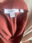 Chico's Size 3 or 16 Brown Pull On Flat Front Sewn Pleat Zip Pocket EUC — photo 3