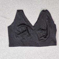 Truekind Women Bra 2XL Black Bralette Wireless Seamless Pullover
