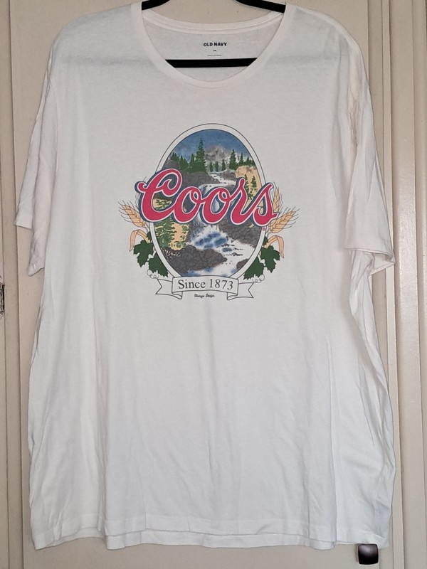 Old Navy XXL Coors Beer T-shirt Vintage Design Festival Concert 100% Cotton 