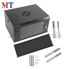 6U Wall Mount Server Rack Cabinet 15.5 Inch Deep with Lock for Network Equipment