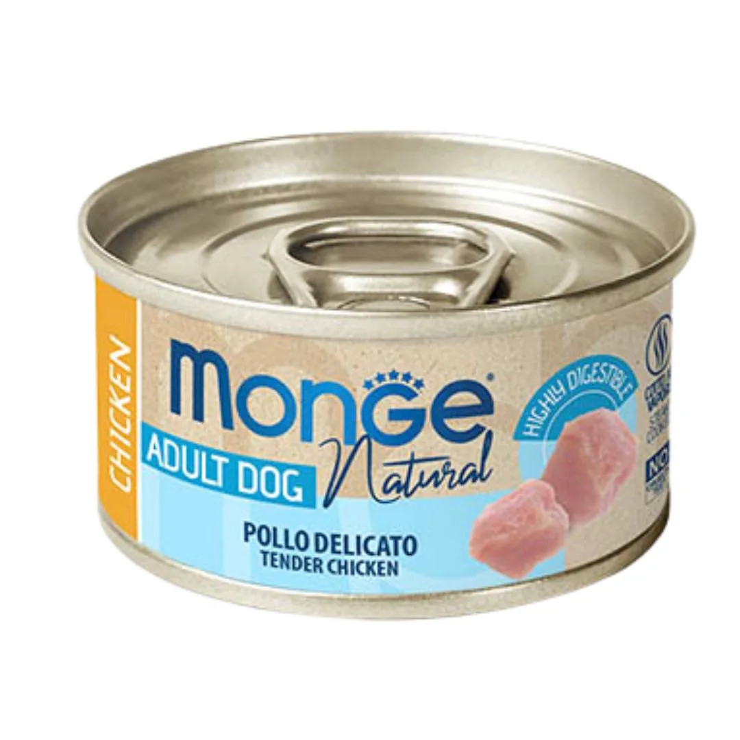 Cibo Umido Cane Monge Natural Pollo Delicato 24x95g - Multipack Risparmio