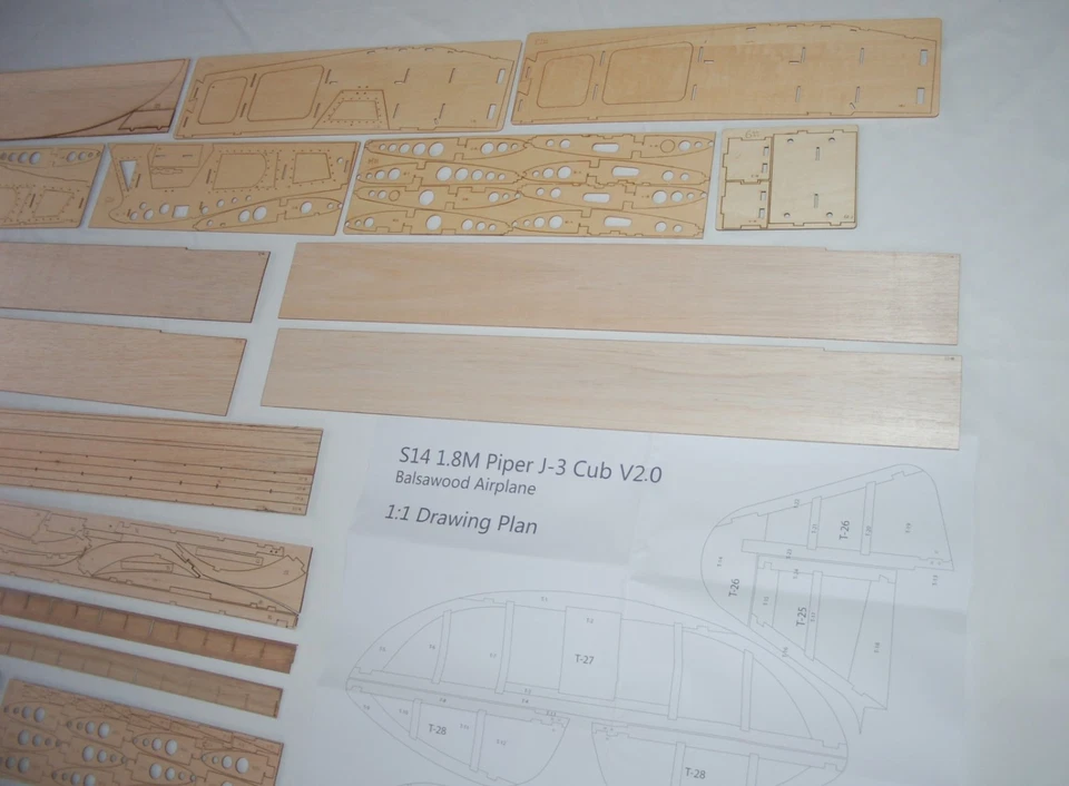 RC Piper J3 Cub Flugmodell 1800mm Holzbausatz EP für 4-6S LiPo GP 7,45-10ccm KIT - Bild 4 von 4