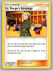 Lt. Surge's Strategy 60/68 Hidden Fates Uncommon Trainer
