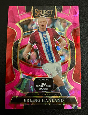 Panini Select Road to the World Cup 25-26 Erling Haaland  Terrace Pink Ice Prizm