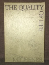 1970 First Edition First Print The Quality Of Life James Michener With Slipcase