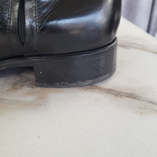 FLORSHEIM Black Smooth Leather Ankle Boots Men's Size 12 D Zip - Picture 11 of 18