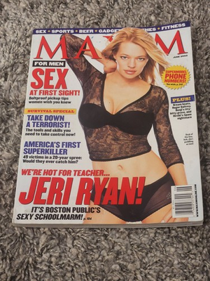 #ad MAXIM Magazine JUNE 2002 Jeri Ryan Cover. RARE CLEAN NO LABEL. Excellent conditi $14.99