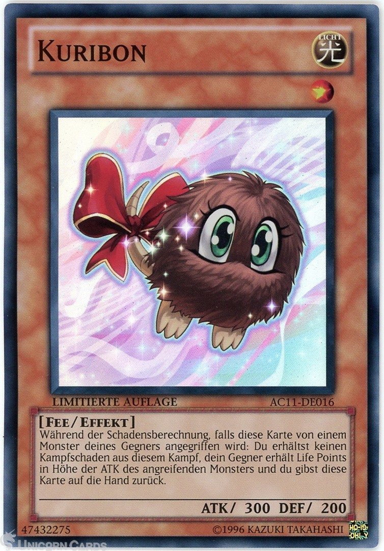 AC11-DE016 Kuribon Super Rare UK Tournament Legal GERMAN YuGiOh Card