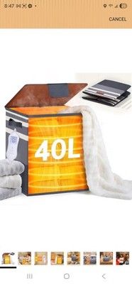 Foldable Towel Warmer 40L Lg Capacity for Oversized Towels, Robes & Blankets SPA