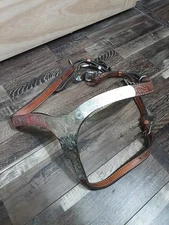 Circle Y Show Breast Collar, Medium Oil Tooled Leather