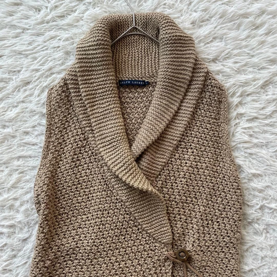 Chaleco Ralph Lauren 100 % lino cuello chal talla L Foto 2 de 4