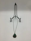 Vintage Sterling Silver Malachite Necklace & Ring Set/House Of David Jewelry Dep