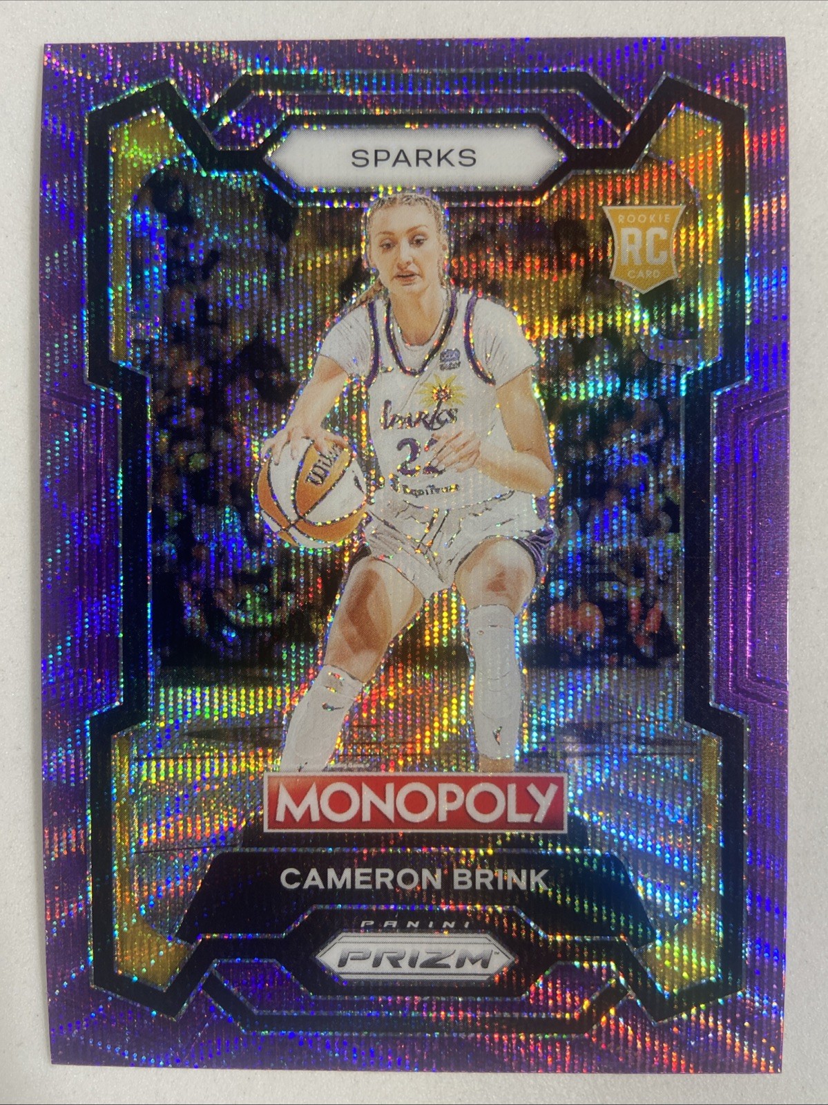 Cameron Brink -2024 Panini Prizm Monopoly WNBA Purple Wave Prizm Rookie Card-#39