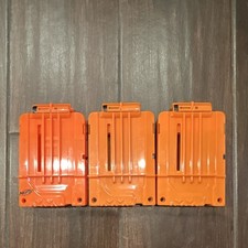 NERF N-Strike Elite 6-Dart Magazines/Clips Orange Lot of 3