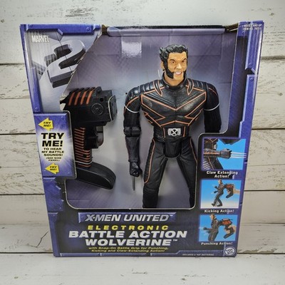 ToyBiz Marvel X-Men United Electronic Battle Action Wolverine 2003 12'' Figure