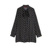 GUCCI $3980 Black Silk Twill Dress New & Authentic