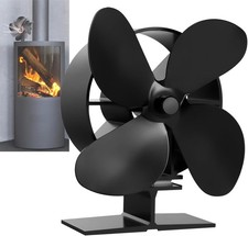 BenkerEsti Wood Stove Fan 4 Blades Silent Operation Wood/Log...