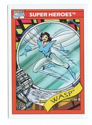 Wasp #51 Marvel 1990 Impel NM Avengers Super Heroes Comic Trading Card