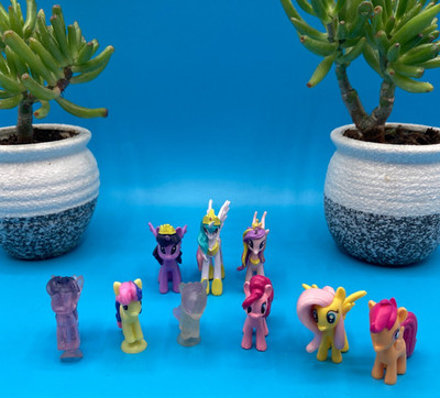 My Little Pony Squishy Pops Sweetie Drops trans Rarity TS & 6 Toy Topper figures