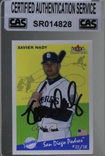 CAS Certified 2002 Fleer Tradition Xavier Nady #243 Sealed Auto 04zk