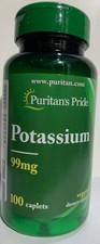Puritan's Pride Potassium 99 mg - 100 Caplets