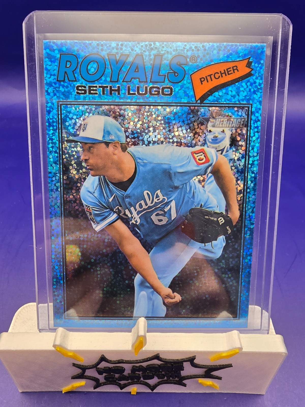 2026 Topps Heritage - Seth Lugo #192 Chrome Light Blue Sparkle Refractor