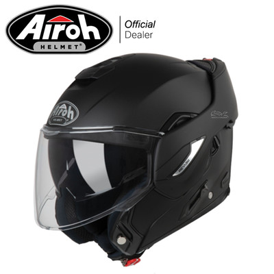 Motorradhelm AIROH Flip Up Modular Doppelt Visier Rev 19 TG XL Black Matt