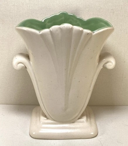 Red Wing Ceramic Pottery Tulip Vase #885 MCM Art Deco