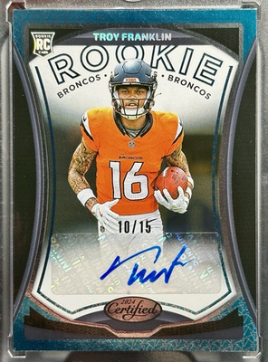#ad 2024 Certified Rookie Signatures Troy Franklin 15 AU RC SSP Broncos $69.99
